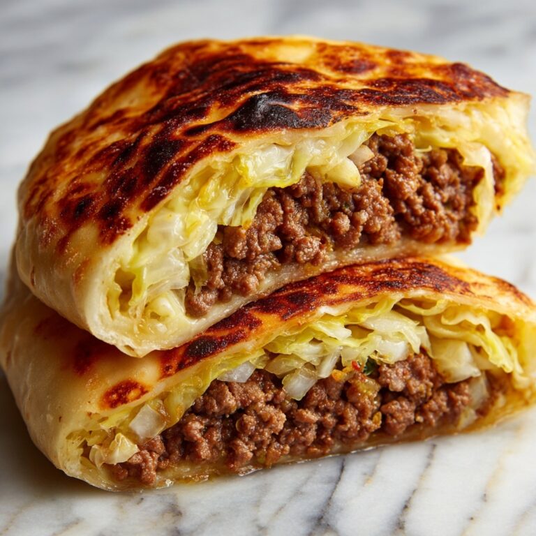 Frozen Bread Dough Pockets with Ground Beef and Cabbage Recipe