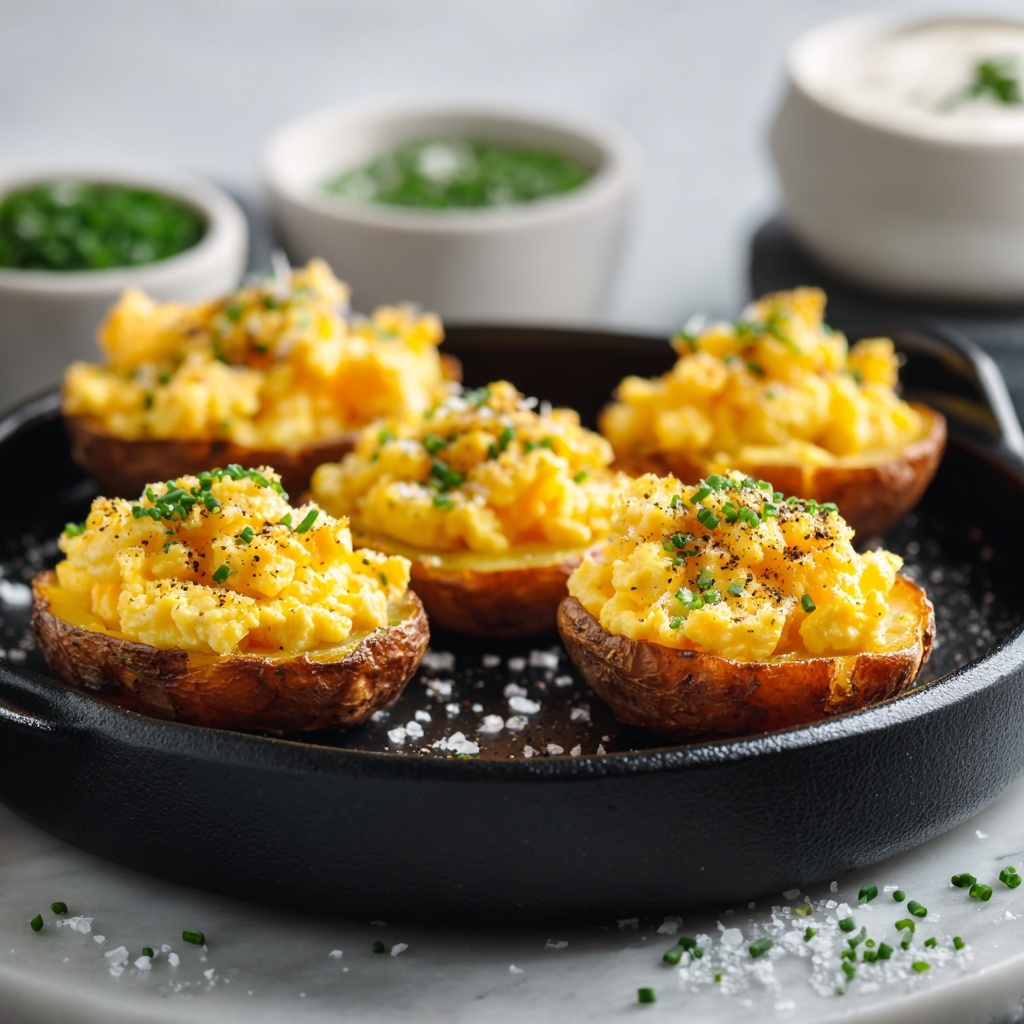 Scrambled Eggs with Grated Potato and Chives Recipe - Recipe Image