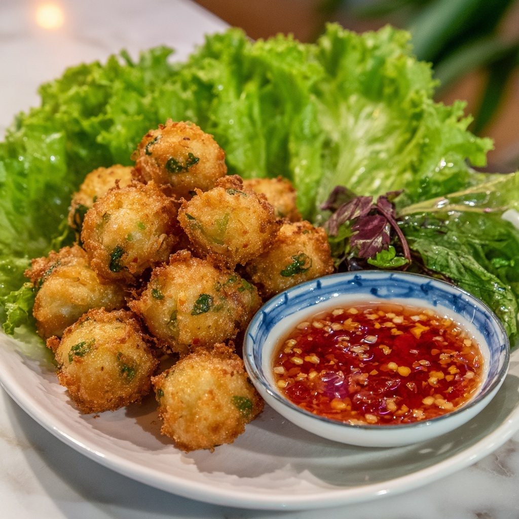 Shrimp and Sweet Potato Fritters (Bánh Tôm) Recipe - Recipe Image