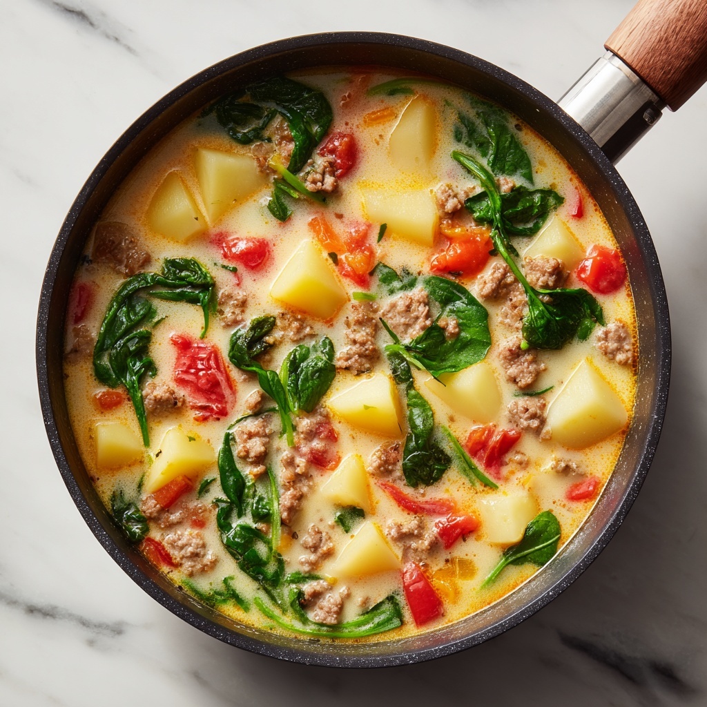 Sausage, Potato and Spinach Soup Recipe - Recipe Image