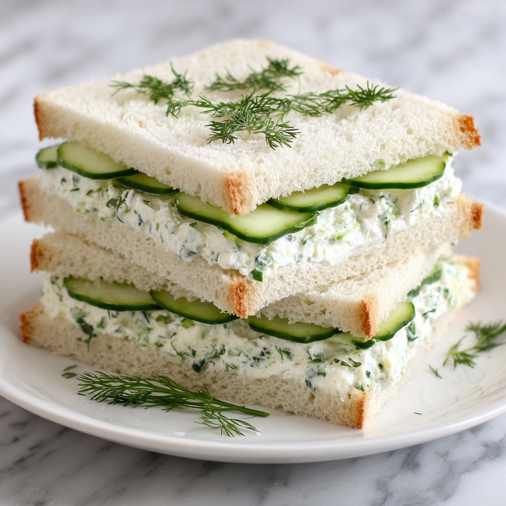 Cucumber Benedictine Tea Sandwiches Recipe - Recipe Image