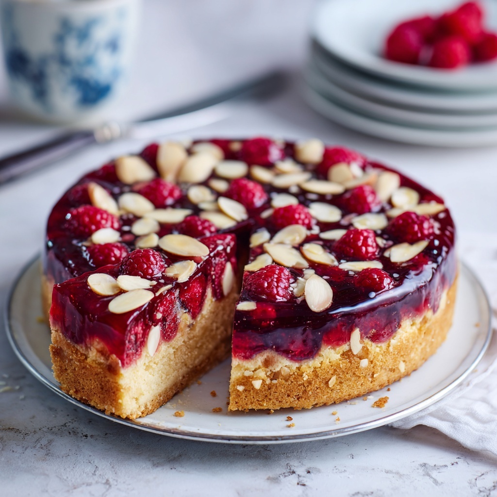 Raspberry and Almond Upside-Down Cake Recipe - Recipe Image