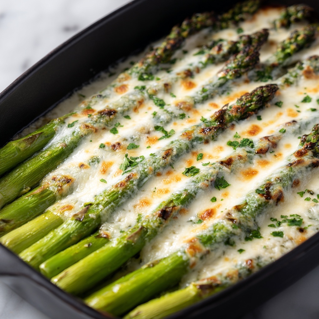 Cheesy Garlic Roasted Asparagus Recipe - Recipe Image