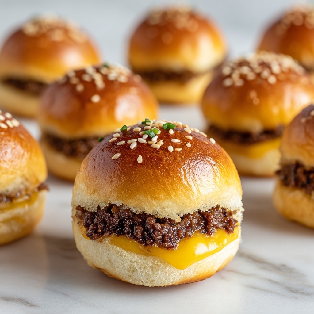 Garlic Parmesan Cheeseburger Bombs Recipe - Recipe Image