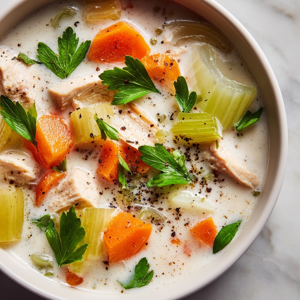 One Pot Creamy Italian Ground Chicken Soup Recipe - Recipe Image