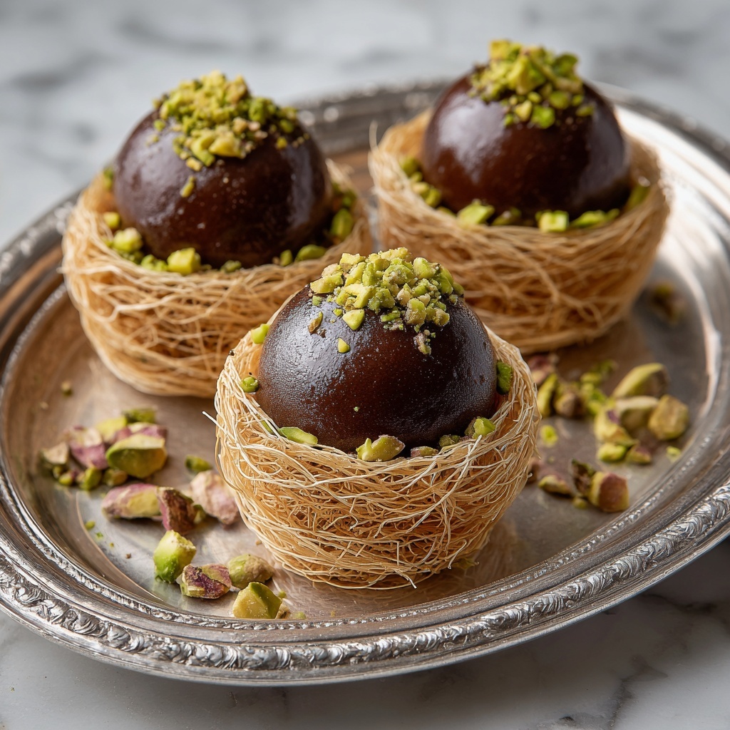 Gulab Jamun in Kunafa Nests Recipe - Recipe Image