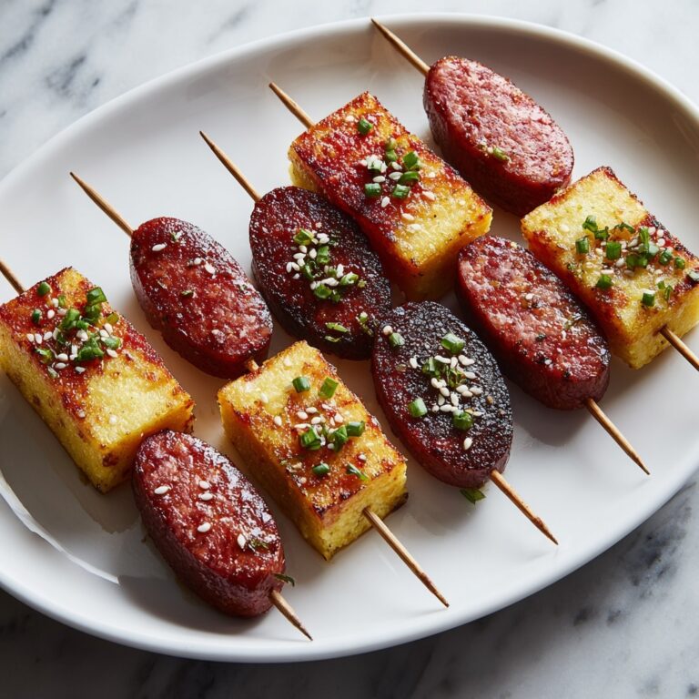 Sotteok Sotteok (Korean Rice Cake and Sausage Skewers) Recipe