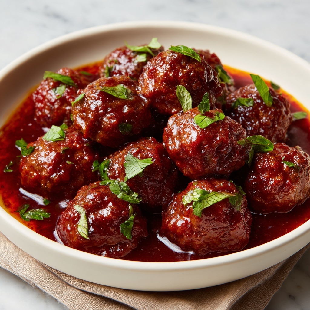 Hot Pepper Jelly Meatballs Recipe - Recipe Image