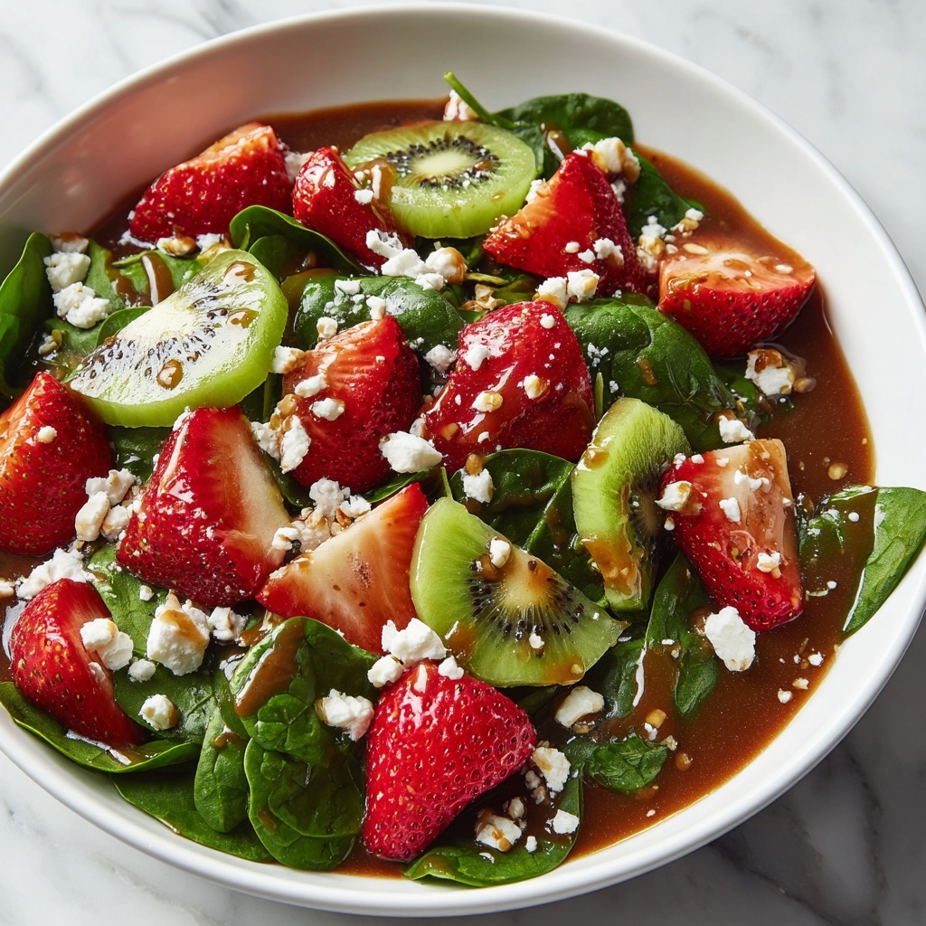 Strawberry Kiwi and Spinach Salad Recipe - Recipe Image