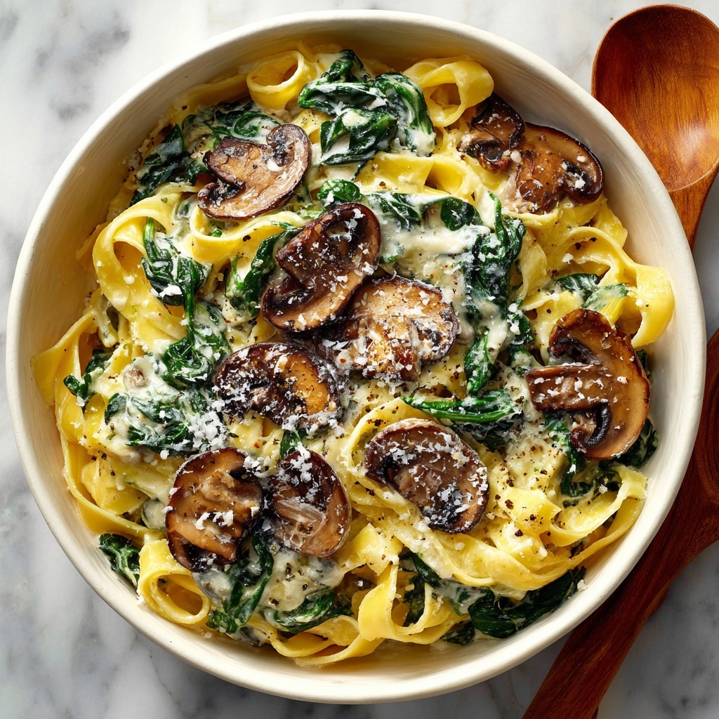 Creamy Mushroom Fettuccine Recipe - Recipe Image