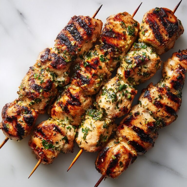 Garlic Parmesan Chicken Kebabs Recipe