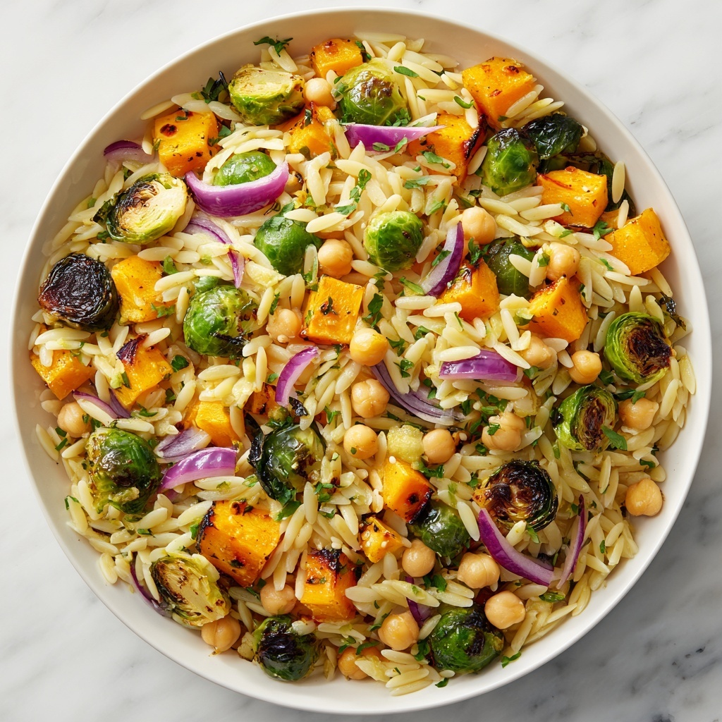 Vegan Roasted Veggie Orzo Salad Recipe - Recipe Image