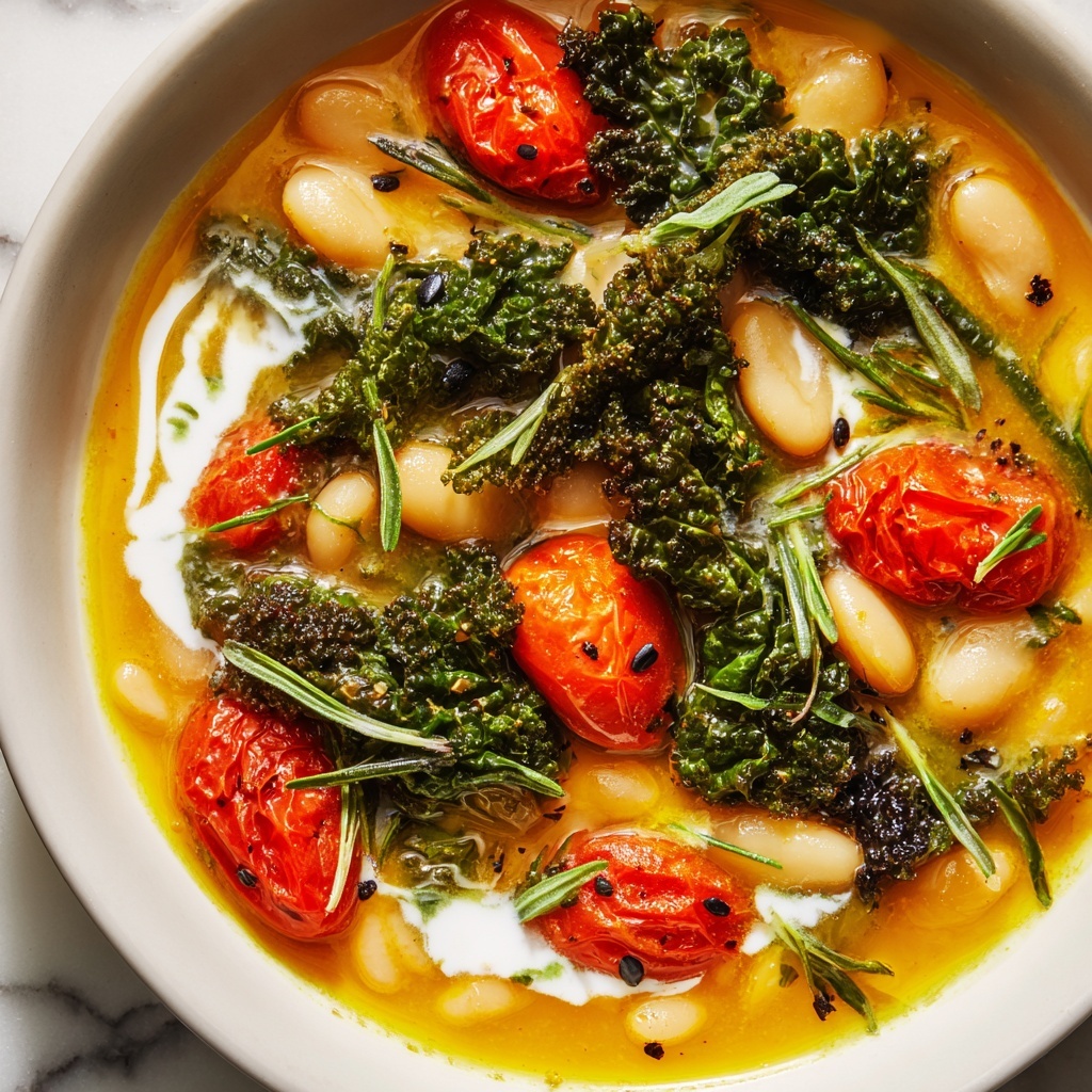 Creamy Vegan Tomato White Bean Stew Recipe - Recipe Image