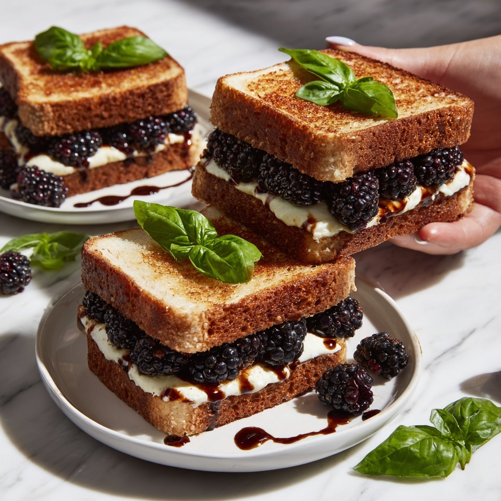 Blackberry Balsamic & Brie Grilled Cheese Recipe - Recipe Image