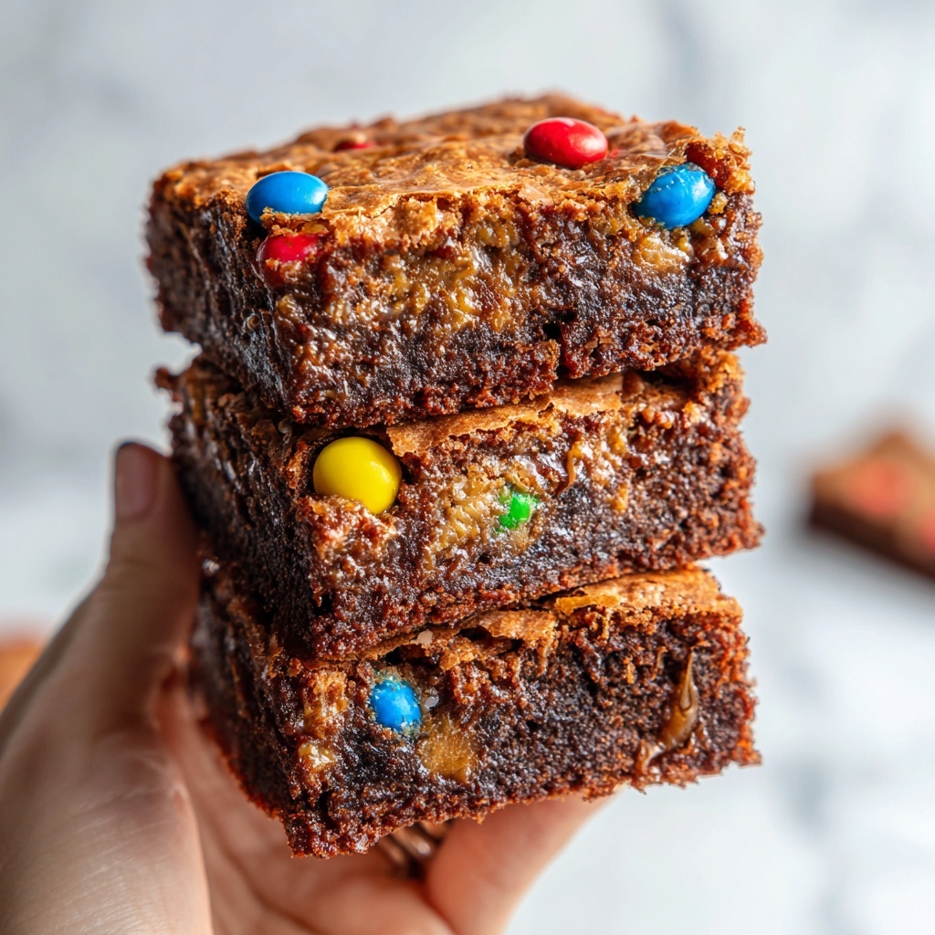 M&M Brownies Chocolate Fudge Recipe - Recipe Image