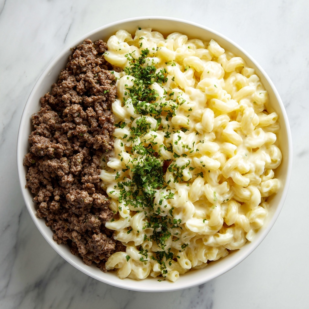 Creamy Leek and Beef Macaroni Recipe - Recipe Image