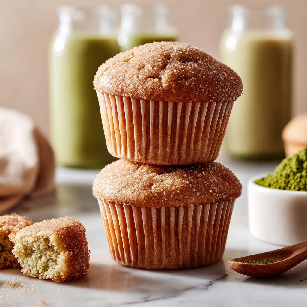 Vegan Matcha Muffins Recipe - Recipe Image