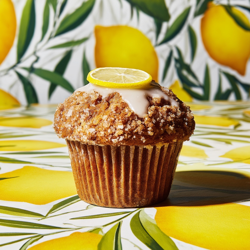 Moist Vegan Lemon Muffins Recipe - Recipe Image