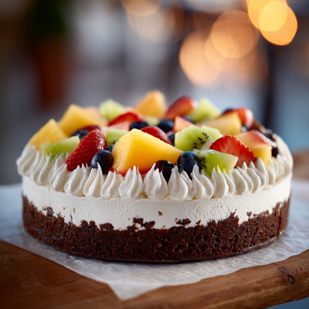 Brownie Fruit Pizza Recipe - Recipe Image