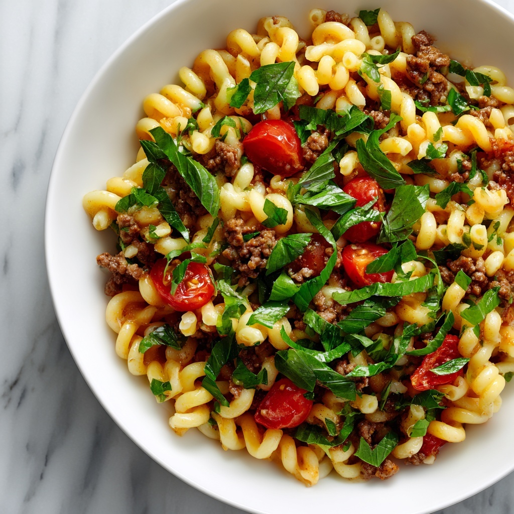 One Pot Beef Taco Pasta Recipe - Recipe Image
