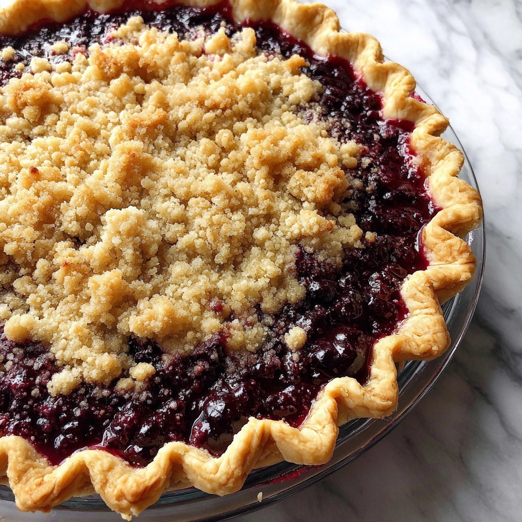 Triple Berry Rhubarb Pie Recipe - Recipe Image