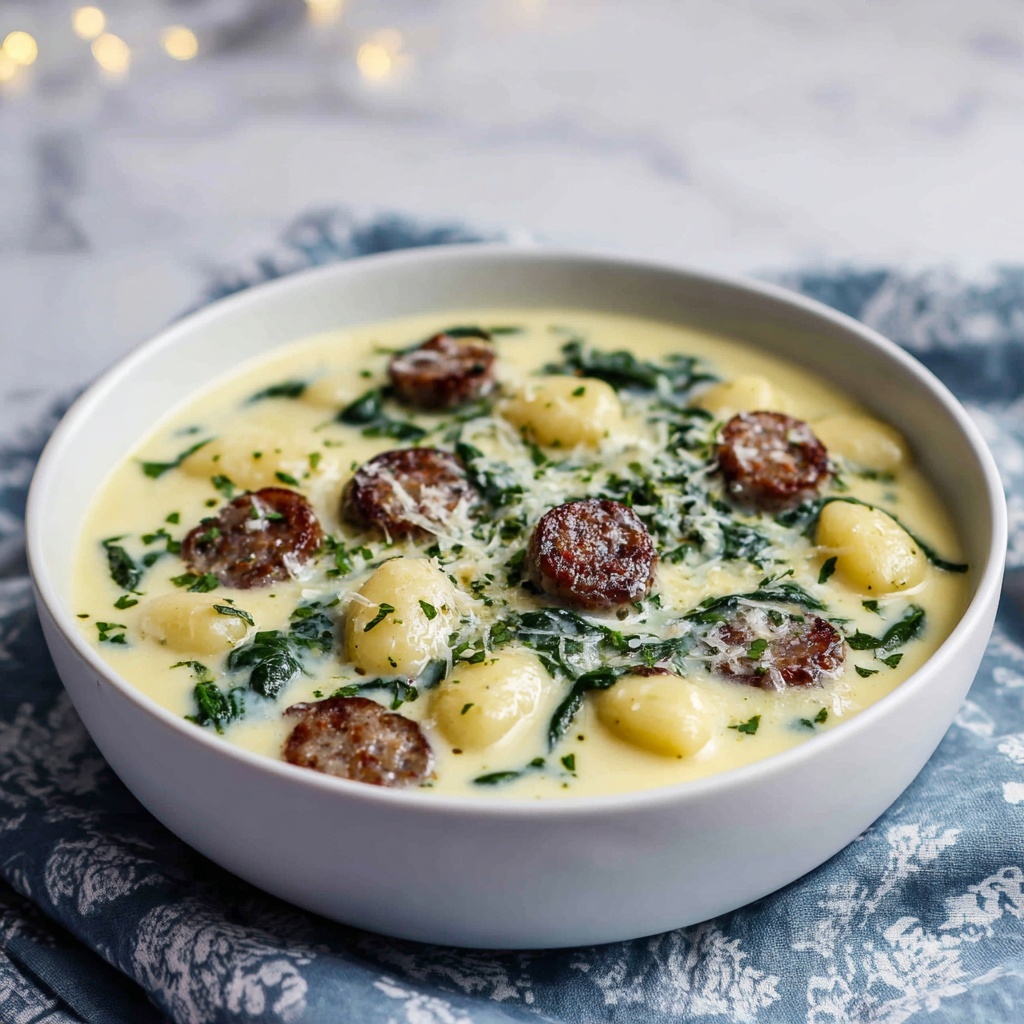 Creamy Parmesan Italian Sausage Ditalini Soup Recipe - Recipe Image