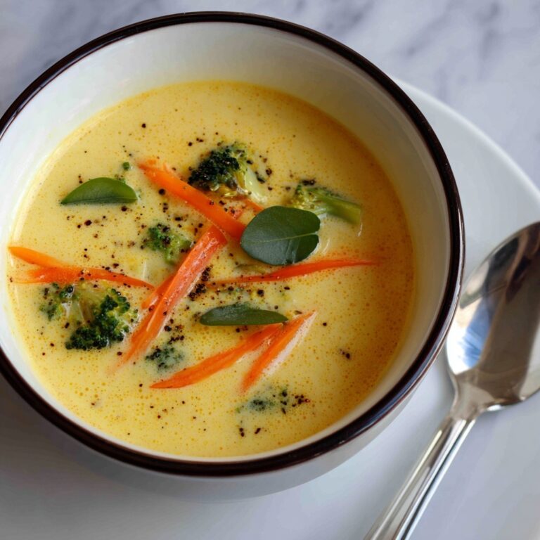 Skinny Broccoli Cheddar Soup Recipe