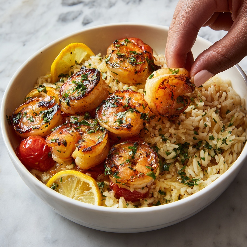 Garlic Parmesan Shrimp Rice Bowls Recipe - Recipe Image