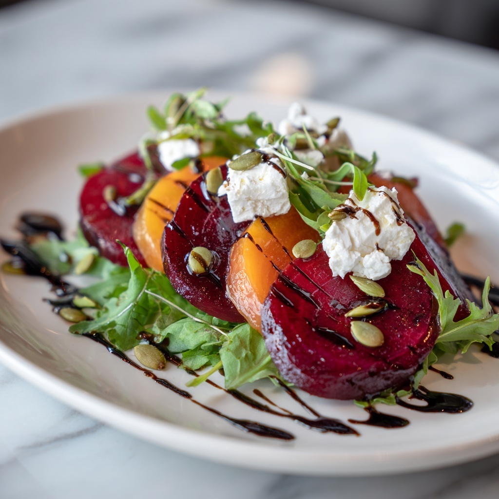 Beet Salad with Goat Cheese and Balsamic Recipe - Recipe Image