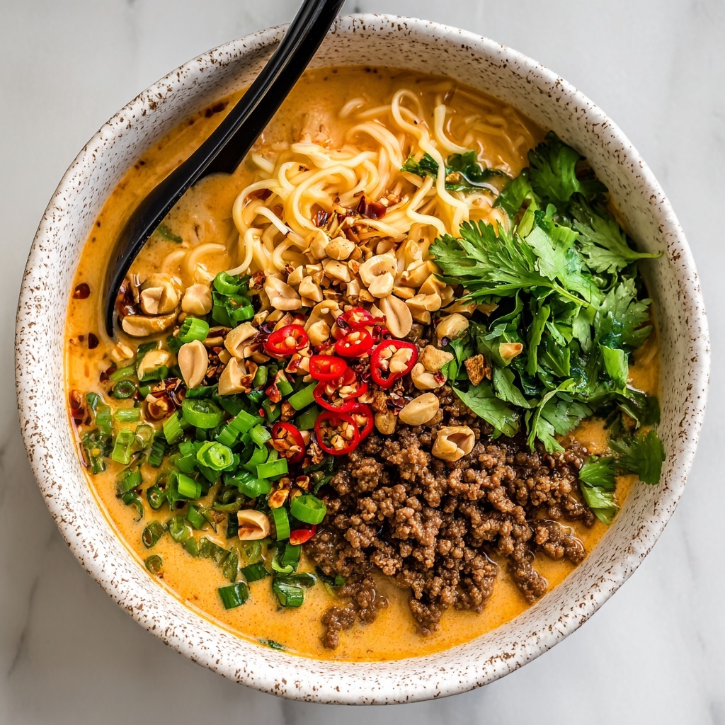 Crispy Thai Peanut Chicken Ramen Recipe - Recipe Image