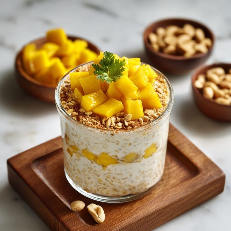 Mango Lassi Overnight Oats Recipe