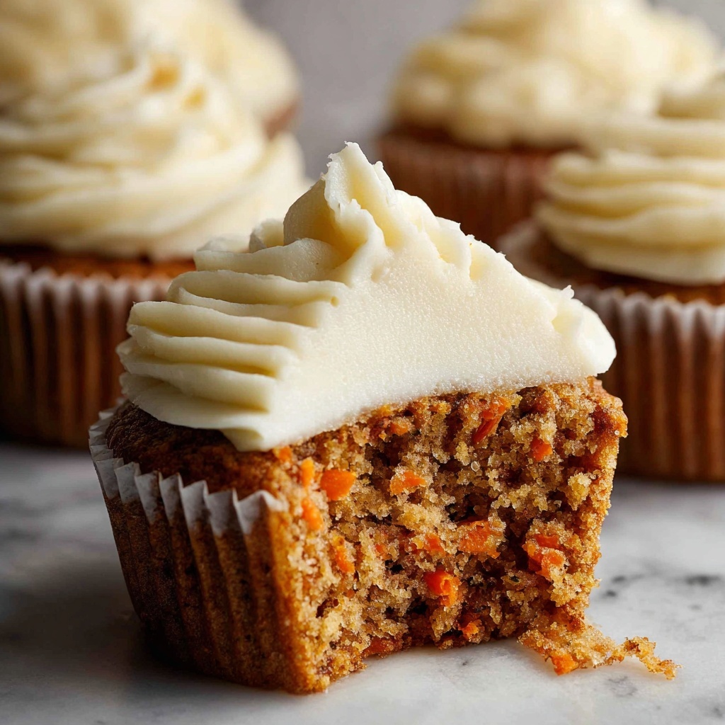 Carrot Cake Cupcakes with Cream Cheese Frosting Recipe - Recipe Image