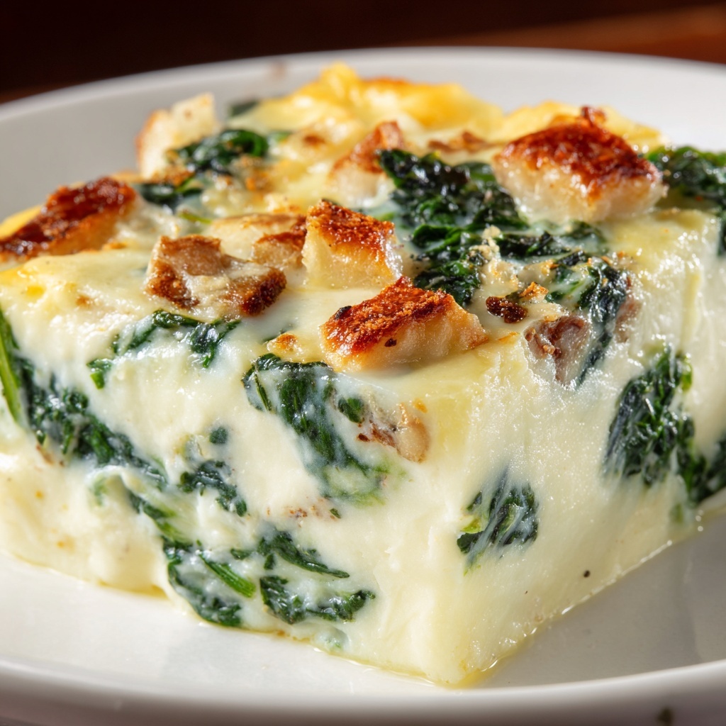 Spinach Casserole with Feta Cheese Recipe - Recipe Image