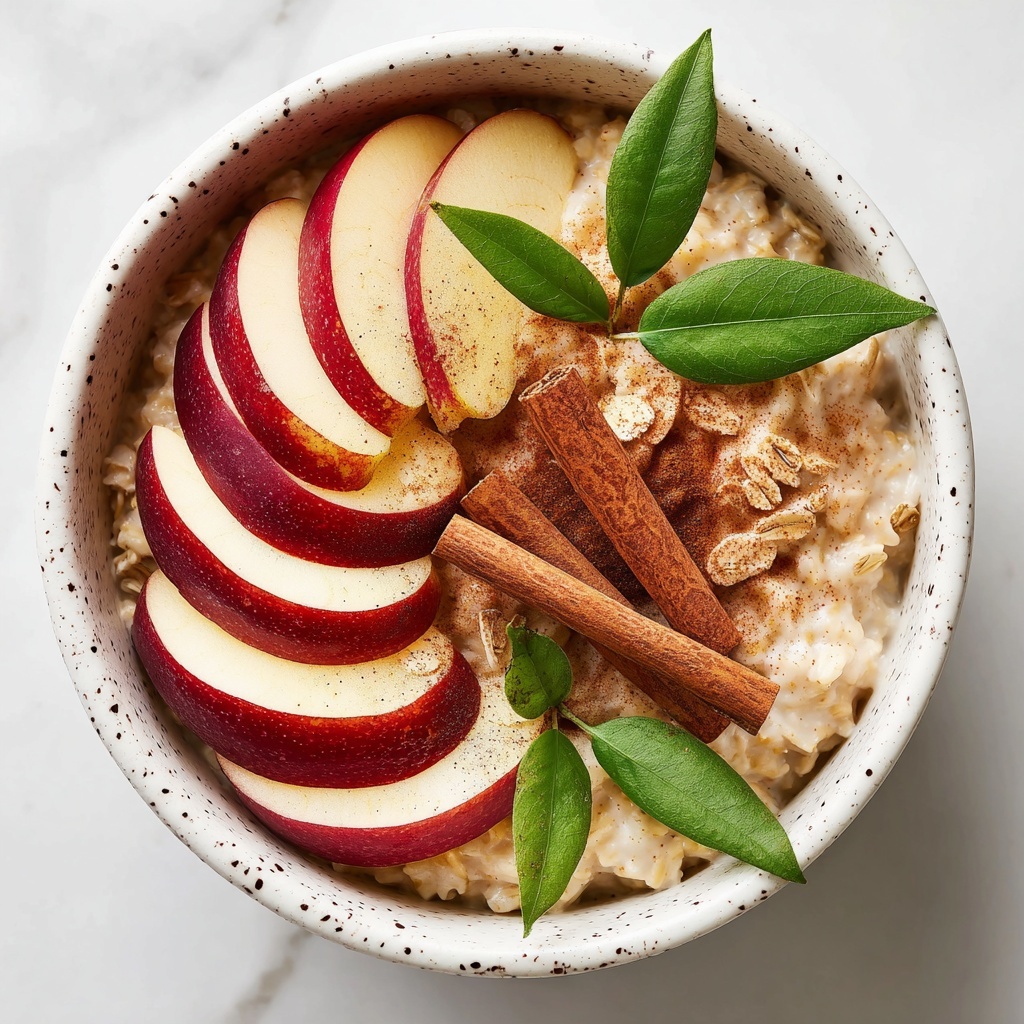 Apple Cinnamon Caramelized Apple Oatmeal Porridge Recipe - Recipe Image