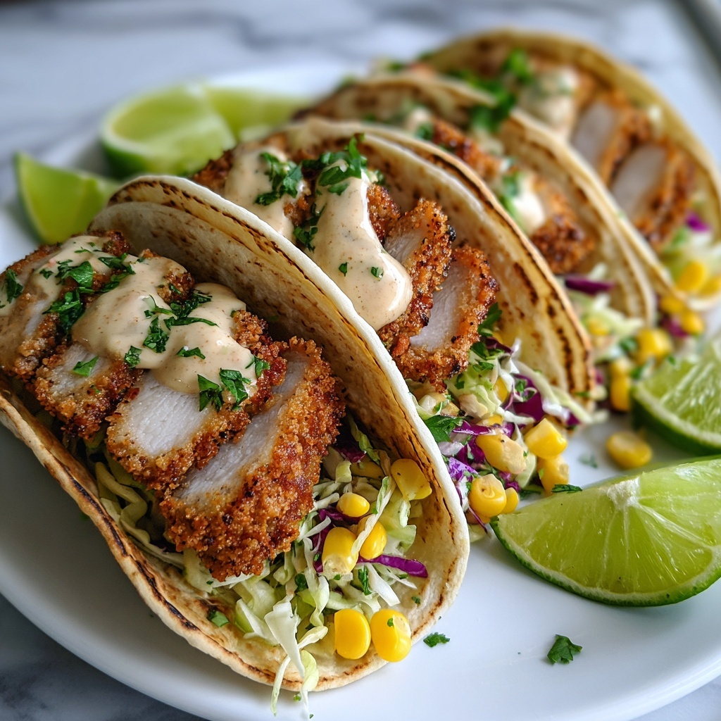 Crispy Fried Chicken Tacos Recipe - Recipe Image