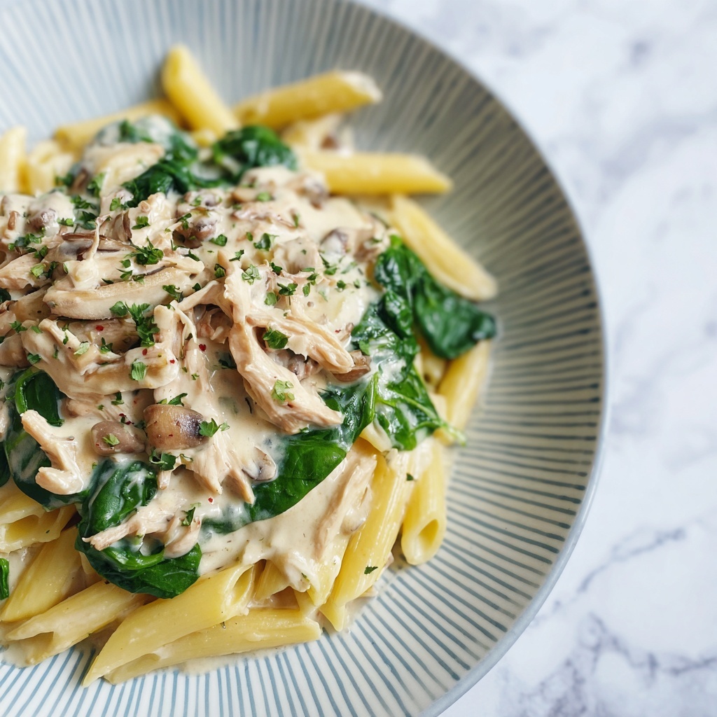 Garlic Mushroom Pasta Recipe - Recipe Image