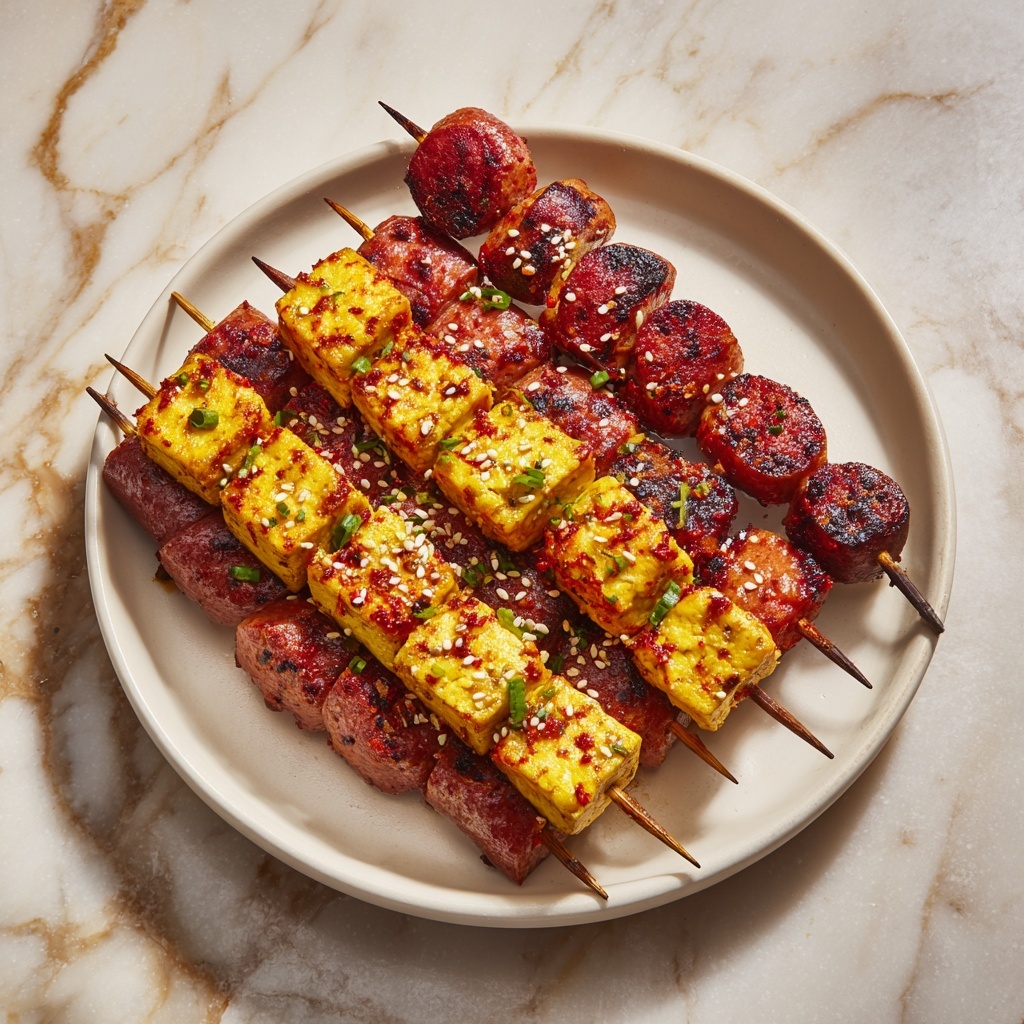 Sotteok Sotteok (Korean Rice Cake and Sausage Skewers) Recipe - Recipe Image