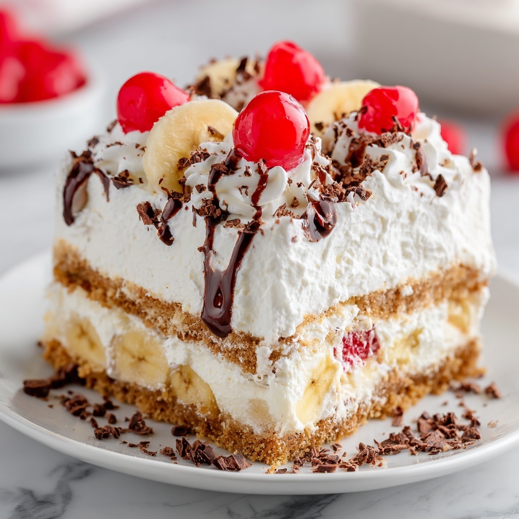 Heavenly No-Bake Banana Split Cheesecake Recipe - Recipe Image