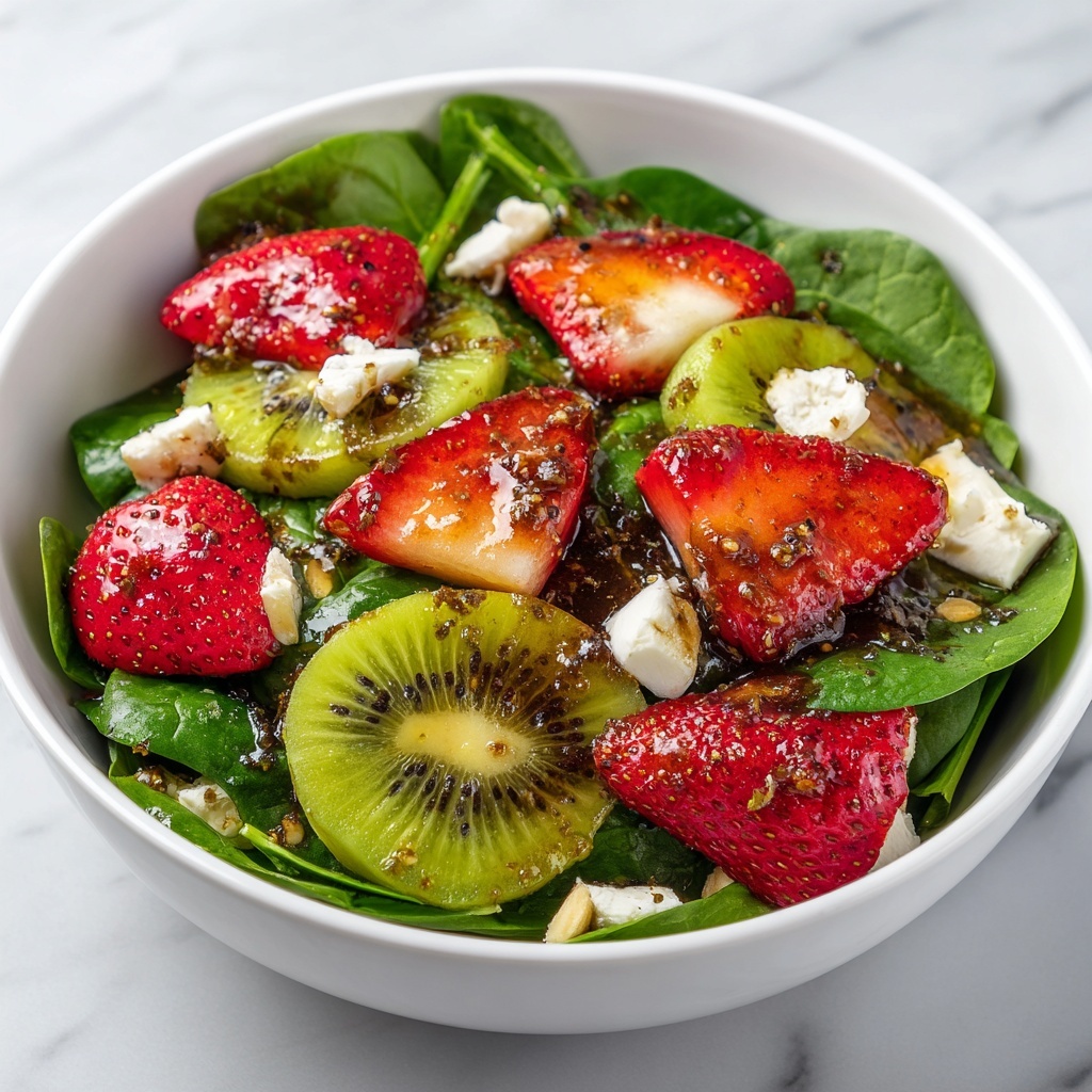 Strawberry Kiwi and Spinach Salad Recipe - Recipe Image