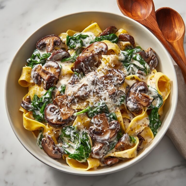 Creamy Mushroom Fettuccine Recipe