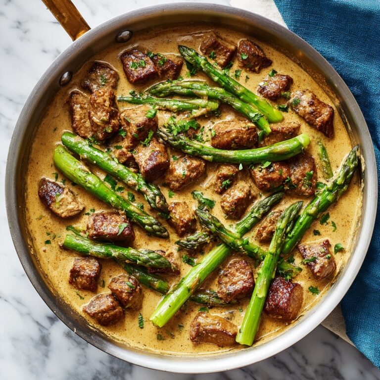 Chicken and Asparagus Skillet in Creamy Cheese Sauce Recipe