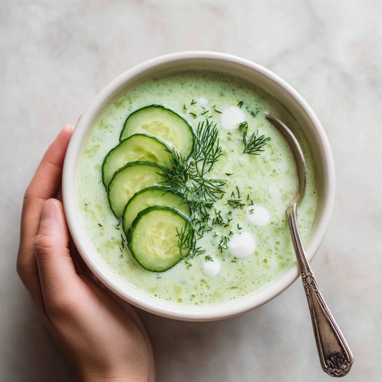 Cold Cucumber Soup with Yogurt and Dill Recipe
