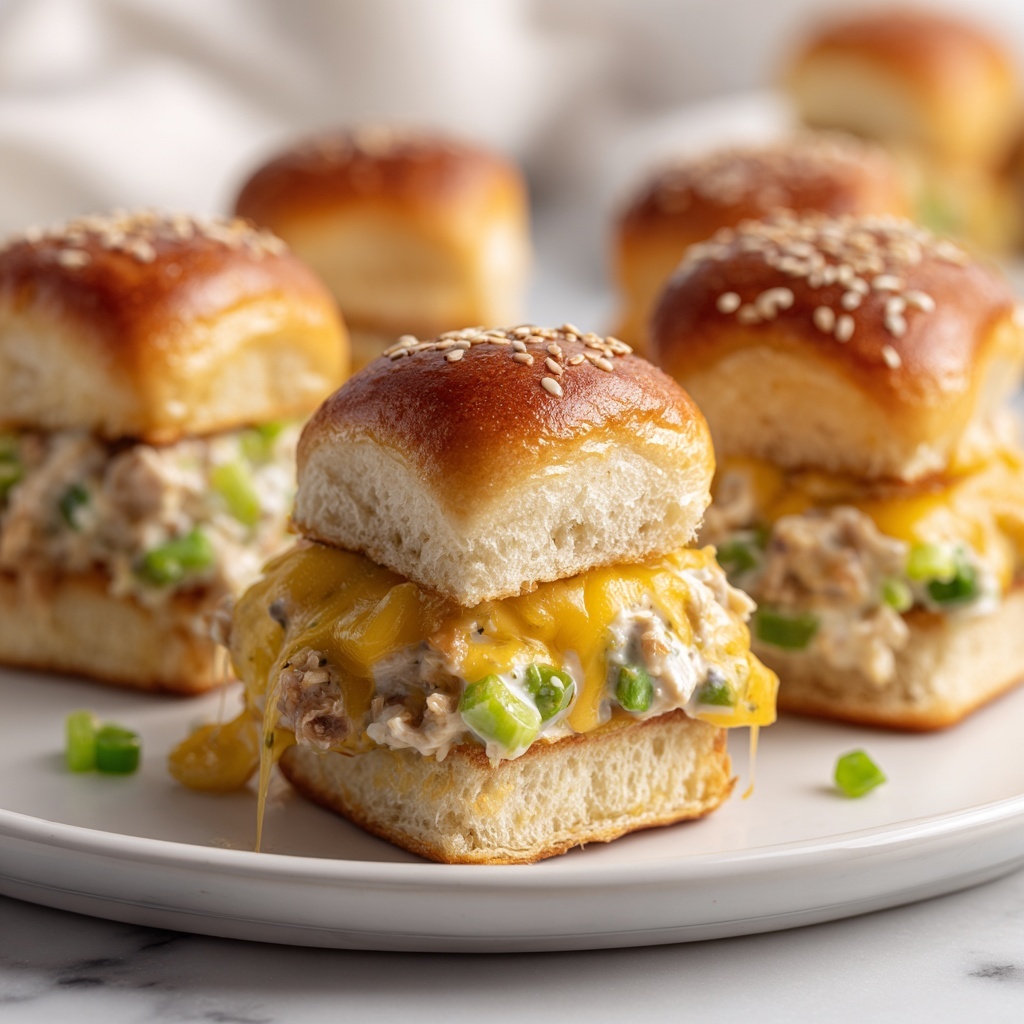 Hot Chicken Salad Sliders Recipe - Recipe Image