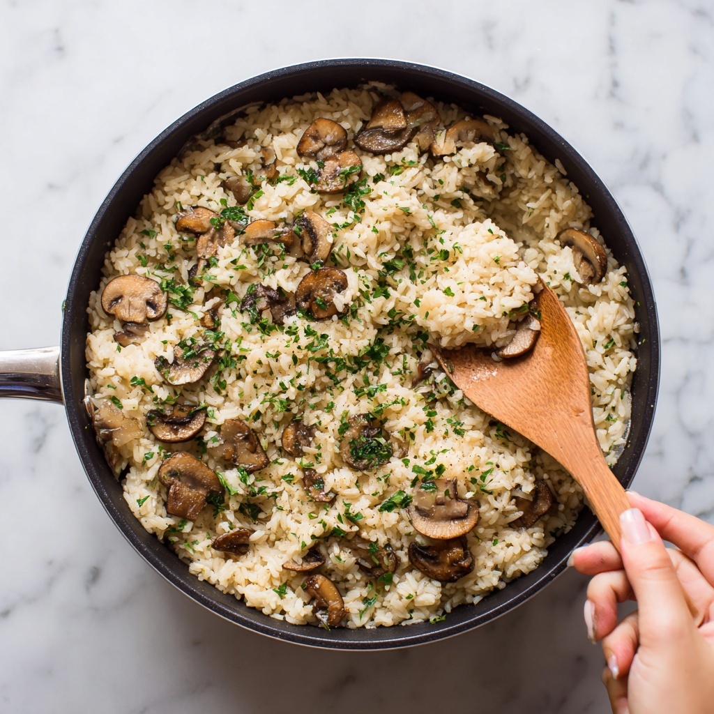 Parmesan Mushroom Rice Recipe - Recipe Image
