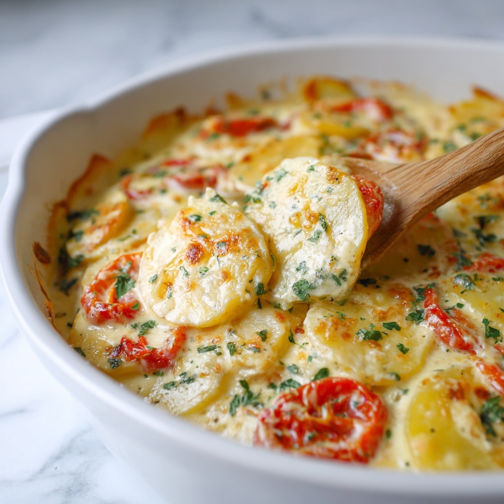 Southwestern Scalloped Potatoes with Green Chiles and Pepper Jack Recipe - Recipe Image