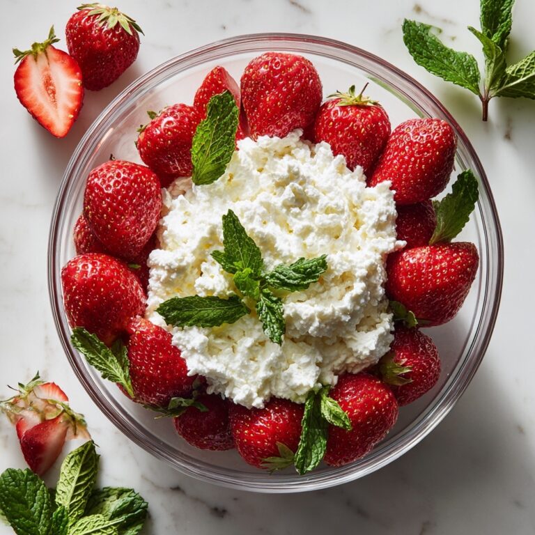 Strawberries with Mint-Infused Cream Recipe