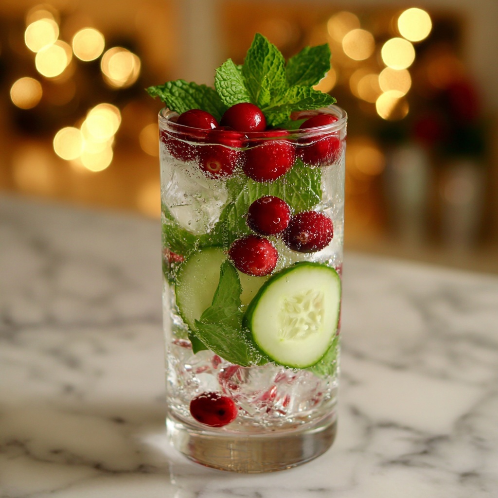 Christmas Cranberry Mojito Recipe - Recipe Image