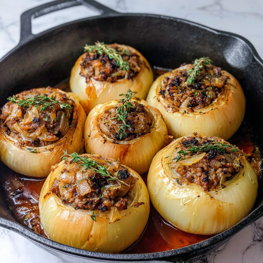 Greek Stuffed Onions (Salantourmasi) Recipe - Recipe Image