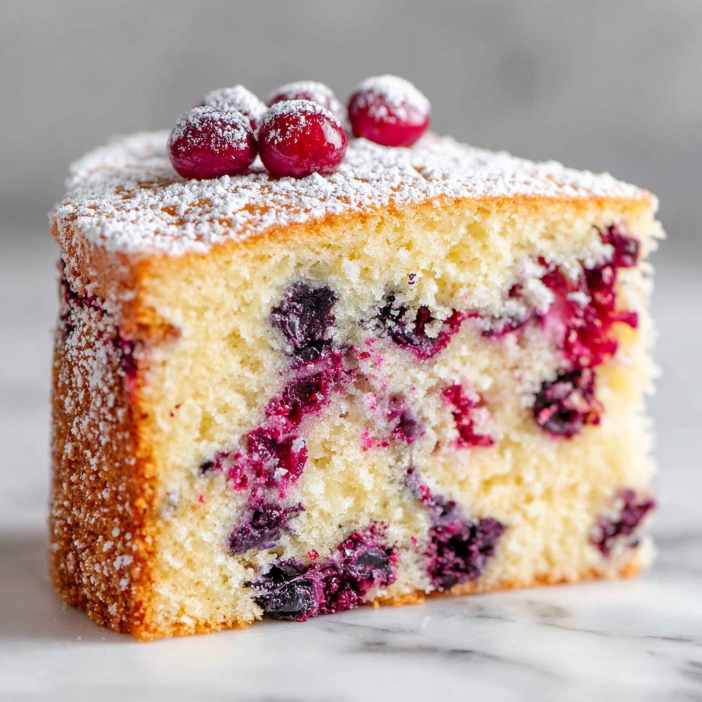 Christmas Cranberry Pound Cake Recipe - Recipe Image
