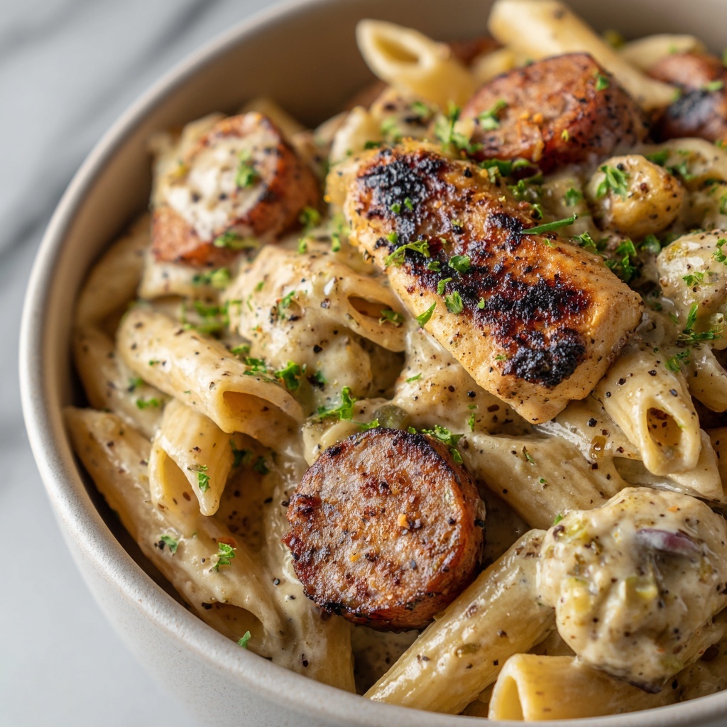 Crock Pot Creamy Cajun Chicken Pasta Recipe - Recipe Image